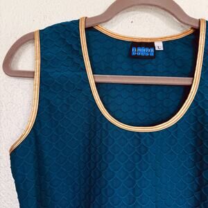 Elhoffer Buffy Crop Top Women Large Gilded Dragon Scale Mermaid Tank Cosplay